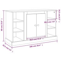 vidaXL Sideboard Sonoma-Eiche 100x35,5x60 cm Holzwerkstoff