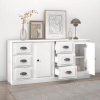 vidaXL Sideboards 2 Stk. Wei&szlig; Holzwerkstoff