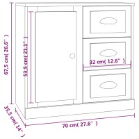 vidaXL Sideboards 2 Stk. Hochglanz-Wei&szlig; Holzwerkstoff