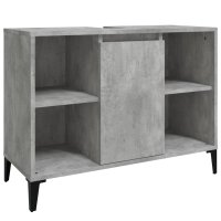 vidaXL Waschbeckenunterschrank Betongrau 80x33x60 cm...