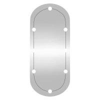 vidaXL Wandspiegel mit LED-Leuchten 40x90 cm Glas Oval