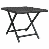 vidaXL Klapptisch Schwarz 45x35x32 cm Poly Rattan