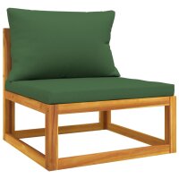 vidaXL 2-tlg. Garten-Sofa-Set mit Kissen Massivholz Akazie