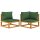 vidaXL 2-tlg. Garten-Sofa-Set mit Kissen Massivholz Akazie