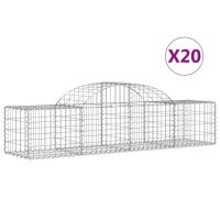 vidaXL Gabionen mit Hochbogen 20 Stk. 200x50x40/60 cm...