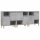 vidaXL Sideboards 3 Stk. Betongrau 60x35x70 cm Holzwerkstoff