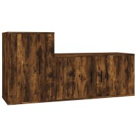 vidaXL 2-tlg. TV-Schrank-Set R&auml;uchereiche Holzwerkstoff