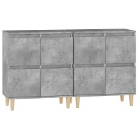 vidaXL Sideboards 2 Stk. Betongrau 60x35x70 cm Holzwerkstoff