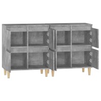 vidaXL Sideboards 2 Stk. Betongrau 60x35x70 cm Holzwerkstoff