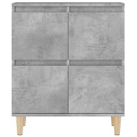 vidaXL Sideboards 2 Stk. Betongrau 60x35x70 cm Holzwerkstoff