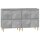 vidaXL Sideboards 2 Stk. Betongrau 60x35x70 cm Holzwerkstoff