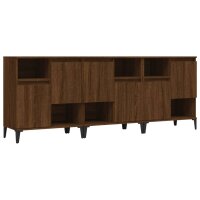 vidaXL Sideboards 3 Stk. Braun Eichen-Optik 60x35x70 cm Holzwerkstoff