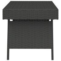 vidaXL Beistelltisch Klappbar Schwarz 60x40x38 cm Poly Rattan