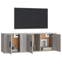 vidaXL 2-tlg. TV-Schrank-Set Grau Sonoma Holzwerkstoff