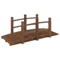 vidaXL Gartenbr&uuml;cke mit Gel&auml;nder 150x67x56 cm Massivholz Fichte