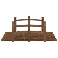 vidaXL Gartenbr&uuml;cke mit Gel&auml;nder 150x67x56 cm Massivholz Fichte