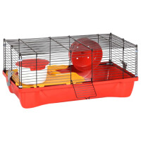 vidaXL Hamsterk&auml;fig Rot 58x32x36 cm Polypropylen und Metall