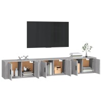 vidaXL TV-Wandschr&auml;nke 3 Stk. Grau Sonoma 80x34,5x40 cm