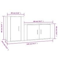 vidaXL 2-tlg. TV-Schrank-Set Braun Eichen-Optik Holzwerkstoff