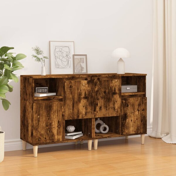 vidaXL Sideboards 2 Stk. R&auml;uchereiche 60x35x70 cm Holzwerkstoff