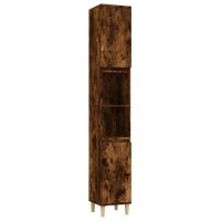 vidaXL Badschrank Räuchereiche 30x30x190 cm Holzwerkstoff