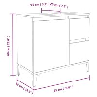 vidaXL Badschrank Wei&szlig; 65x33x60 cm Holzwerkstoff