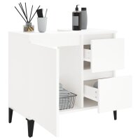 vidaXL Badschrank Wei&szlig; 65x33x60 cm Holzwerkstoff