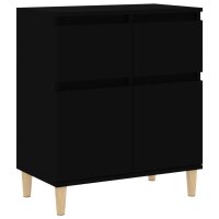 vidaXL Sideboard Schwarz 60x35x70 cm Holzwerkstoff