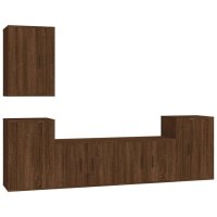 vidaXL 5-tlg. TV-Schrank-Set Braun Eichen-Optik...