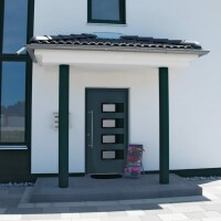 vidaXL Haust&uuml;r Anthrazit 110x210 cm Aluminium und PVC