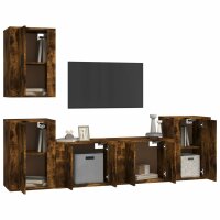 vidaXL 5-tlg. TV-Schrank-Set R&auml;uchereiche Holzwerkstoff