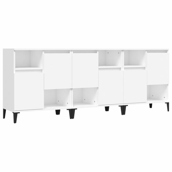 vidaXL Sideboards 3 Stk. Weiß 60x35x70 cm Holzwerkstoff