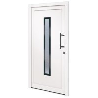 vidaXL Haustür Weiß 108x208 cm PVC