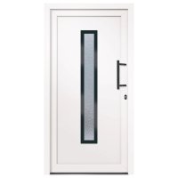 vidaXL Haustür Weiß 108x208 cm PVC