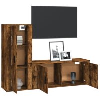 vidaXL 2-tlg. TV-Schrank-Set R&auml;uchereiche Holzwerkstoff