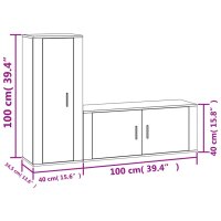 vidaXL 2-tlg. TV-Schrank-Set R&auml;uchereiche Holzwerkstoff