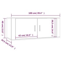 vidaXL 2-tlg. TV-Schrank-Set R&auml;uchereiche Holzwerkstoff