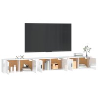 vidaXL TV-Wandschr&auml;nke 3 Stk. Hochglanz-Wei&szlig; 100x34,5x40 cm