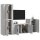 vidaXL 4-tlg. TV-Schrank-Set Grau Sonoma Holzwerkstoff