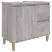 vidaXL Badschrank Grau Sonoma 65x33x60 cm Holzwerkstoff