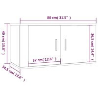 vidaXL TV-Wandschr&auml;nke 3 Stk. Wei&szlig; 80x34,5x40 cm