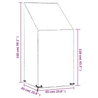 vidaXL Abdeckungen f&uuml;r Gartenst&uuml;hle 2 Stk. 8 &Ouml;sen 65x65x110/150 cm