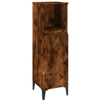 vidaXL Badschrank Räuchereiche 30x30x100 cm Holzwerkstoff