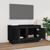 vidaXL TV-Schrank Schwarz 80x35x45 cm Holzwerkstoff