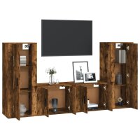 vidaXL 4-tlg. TV-Schrank-Set R&auml;uchereiche Holzwerkstoff