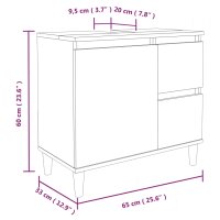 vidaXL Badschrank Braun Eichen-Optik 65x33x60 cm Holzwerkstoff