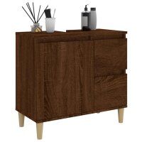 vidaXL Badschrank Braun Eichen-Optik 65x33x60 cm Holzwerkstoff