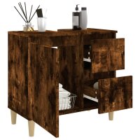 vidaXL Badschrank R&auml;uchereiche 65x33x60 cm Holzwerkstoff