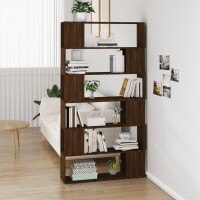 vidaXL B&uuml;cherregal/Raumteiler Braun Eichen-Optik 100x24x188 cm