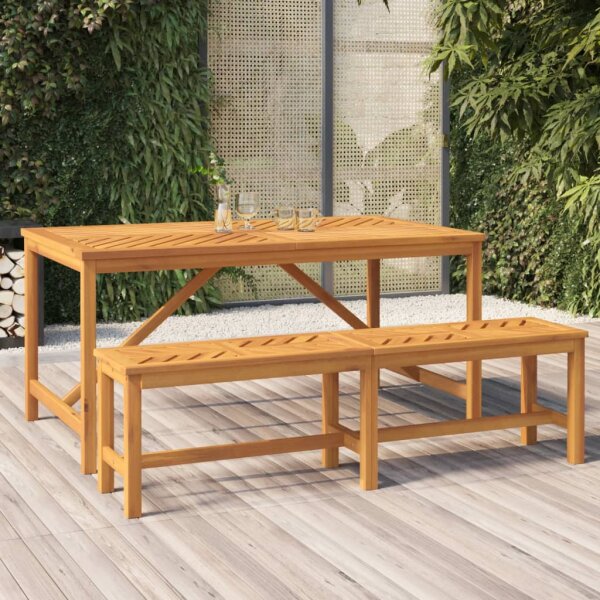 vidaXL Garten-Esstisch 150x90x74 cm Massivholz Akazie